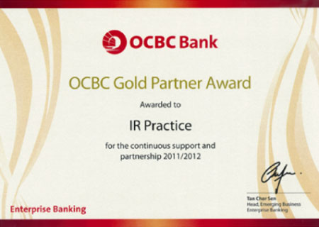 OCBC Gold Partner Award